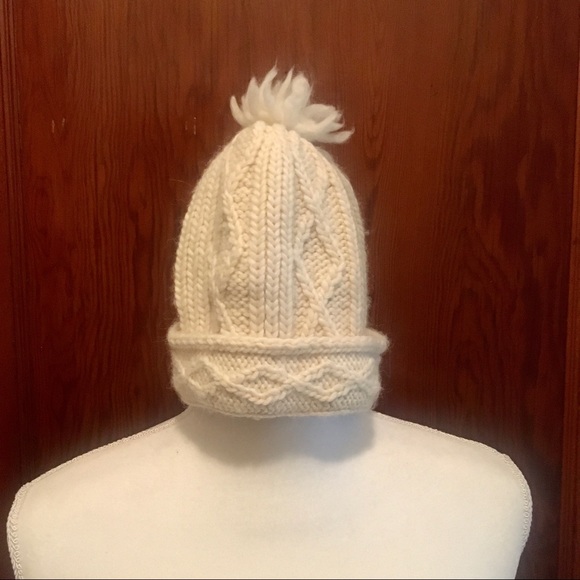 J. Crew Women’s Wool Knit Bobble Hat - Picture 2 of 3